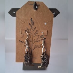 Bronze Cowboy Boot Earrings